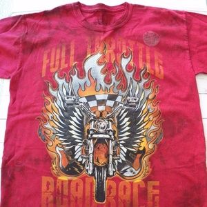 Boys Tee Motorcycle Full Throttle Road Race